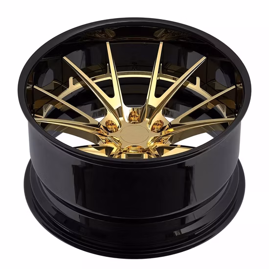 Kipardo 18 19 20 21 22 Cerchione dorato personalizzato da 23 pollici Alto lucido concavo profondo 2 3 pezzi Ruote forgiate personalizzate 5X112 5X114.3 5X130 5X120 5X115 5X110